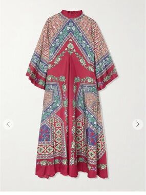 La DoubleJ Magnifico Silk Maxi Dress Regalia Placée NWT Small Italy